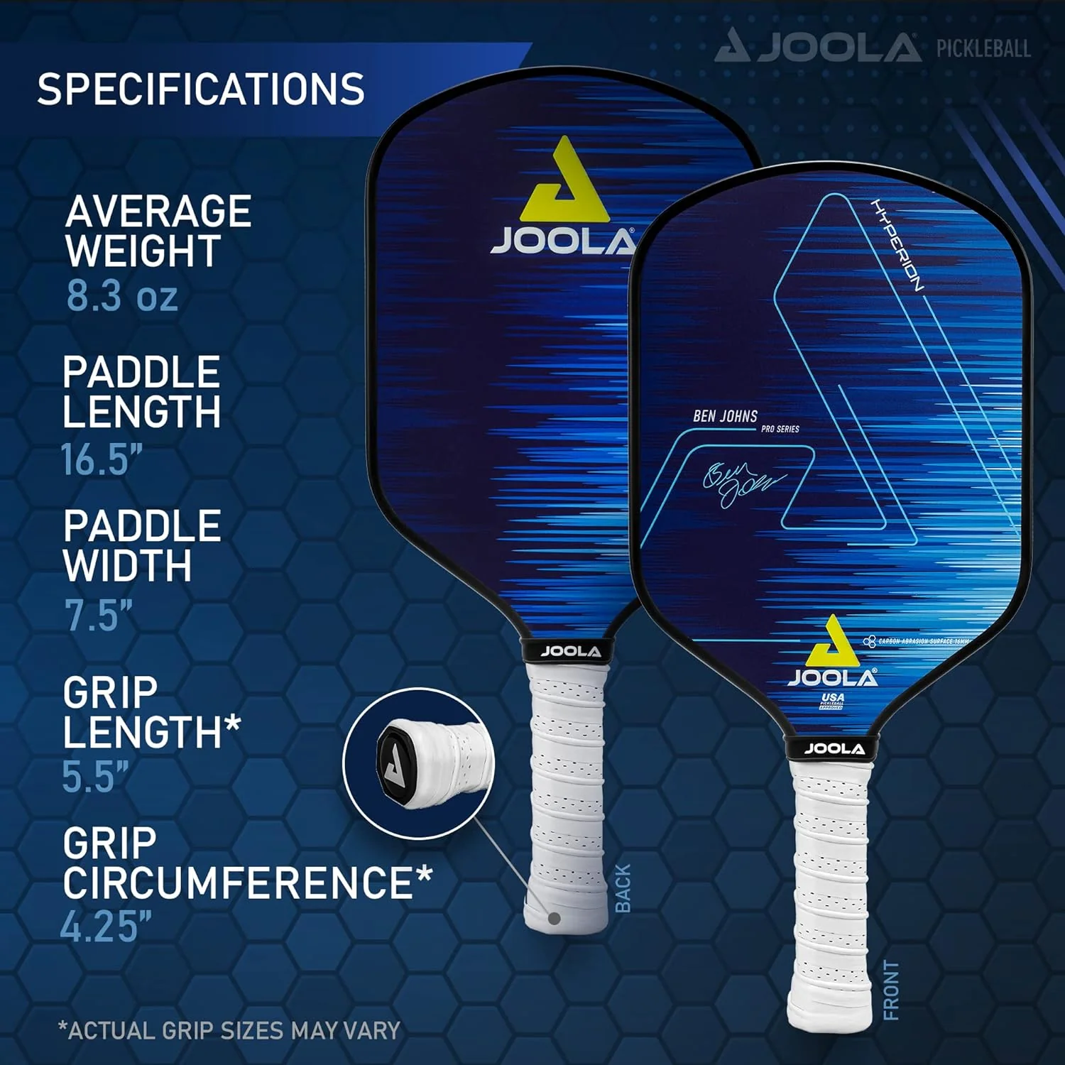 JOOLA Ben Johns Hyperion CAS 16 Pickleball Paddle - Image 4