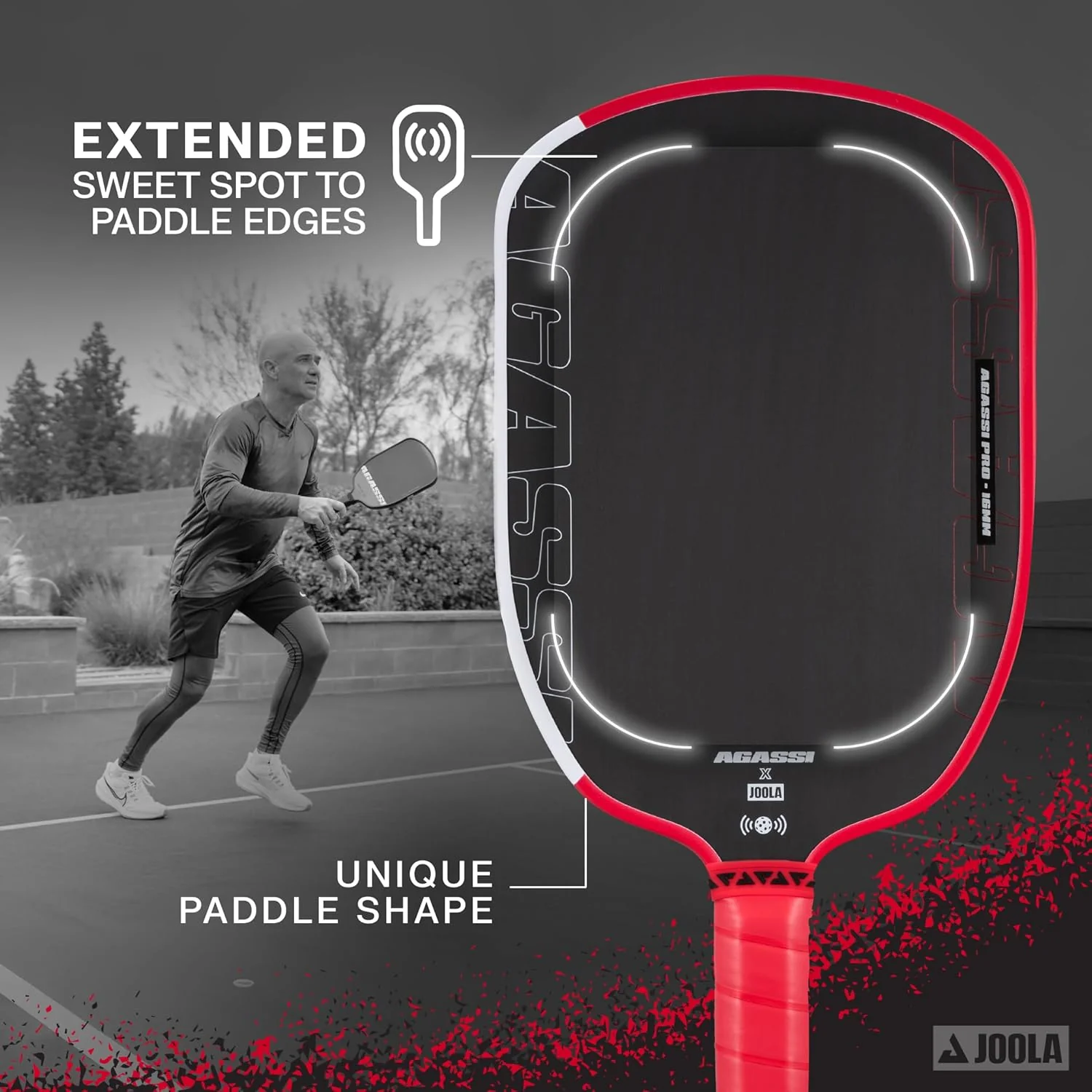 JOOLA Agassi Pro 16mm Pickleball Paddle - Image 10